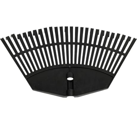 Пластиковые веерные грабли КЭС ширина 600 мм, 26 плоских зубьев, тулейка 25 мм, без черенка, черные 21010074