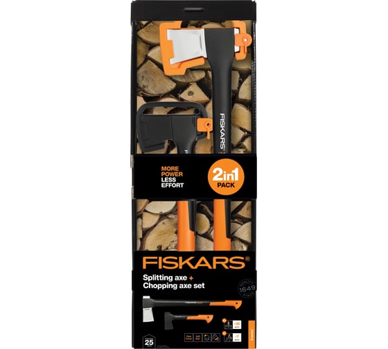 Промо-набор топор-колун X25 + универсальный топор X7 FISKARS 1050131