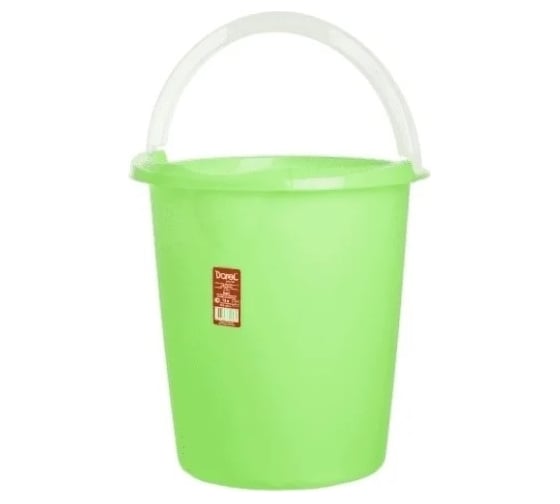 Пластиковое ведро Darel Plastic 12 л, зеленое, d 29.5 см, h 31 см 066218