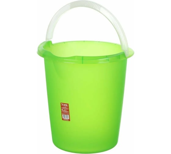 Пластиковое ведро Darel Plastic 12 л, зеленое, d 29.5 см, h 31 см 066218