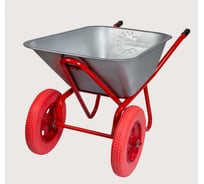 Строительная тачка Variant двухколесная, УСИЛЕННАЯ PU, 110 л, 2 колеса PU (ПОЛИУРЕТАНОВОЕ), 3.25/3.00-8. грузоподъемность 200 кг, корыто 0,8 мм. 12110Лт