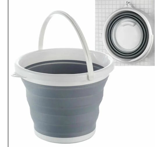 Складное ведро Homium 10л Homium sil_3007