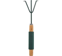 3-зубый рыхлитель для почвы с деревянной рукояткой WMS Tools WMC-TG2104020-A