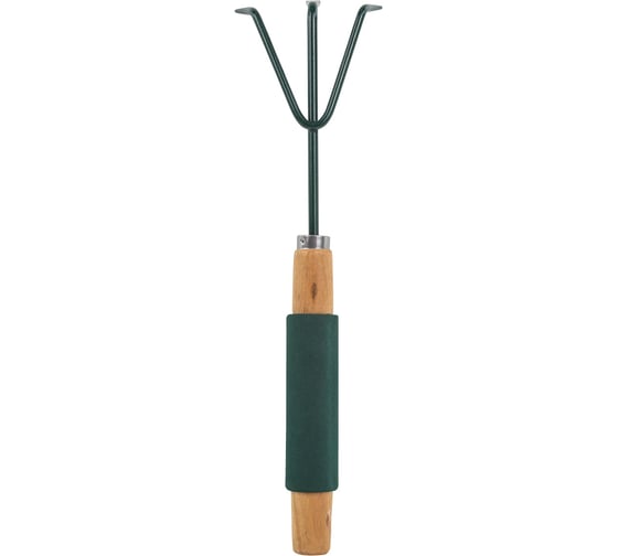 3-зубый рыхлитель для почвы с деревянной рукояткой WMS Tools WMC-TG2104020-A
