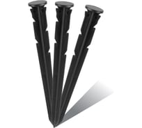 Садовый колышек с фиксатором для пластиковых бордюрови ГеоПластБорд 24 см, 30 шт., черные k240mm.30