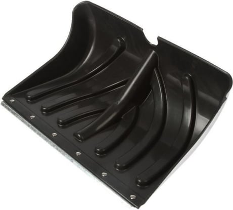 Снеговая лопата ЛЕТО Домбай п/эт. 500x350мм планка-скребок черная без черенка ЛЕТО 26469