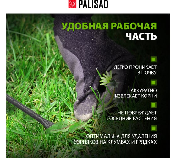 Корнеудалитель PALISAD защитное покрытие, пластиковая рукоятка 62386