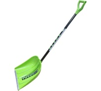 Снеговая лопата ЛЕТО Тибет п/эт., аллюминиевая планка, съемный алюминиевый черенок, ручка 410x415мм 24703