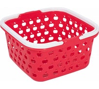 Квадратная корзинка Полимербыт СТАЙЛ ВИШНЯ 4.0 л, 225х224х129 мм 438333673