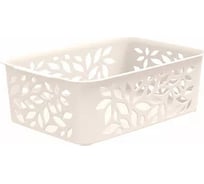 Полимербыт Корзина Leaves 1.2 л, 184x127x62 мм, молочный 434460000