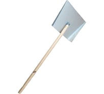 Лопата ООО Агростройлидер 3-х бортная 500x600мм оцинкованная с планкой с деревянным черенком 1200мм в сборе СНЕГ-03.14.2