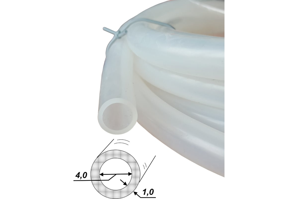 Силиконовый шланг Профитт прозрачный, 4x6 мм, 3 м 9276836 - выгодная цена,  отзывы, характеристики, фото - купить в Москве и РФ