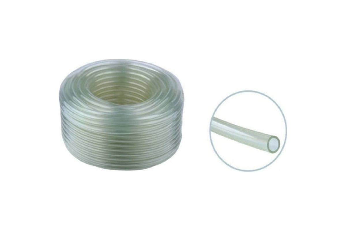 Прозрачный мягкий шланг ООО Дрим Пул ПВХ-СИЛИКОН 6x8 мм, 50 м 11601 ...