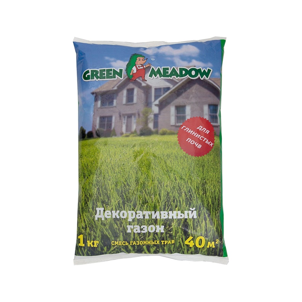 Семена газона GREEN MEADOW Декоративный газон для глинистых почв 1 кг .