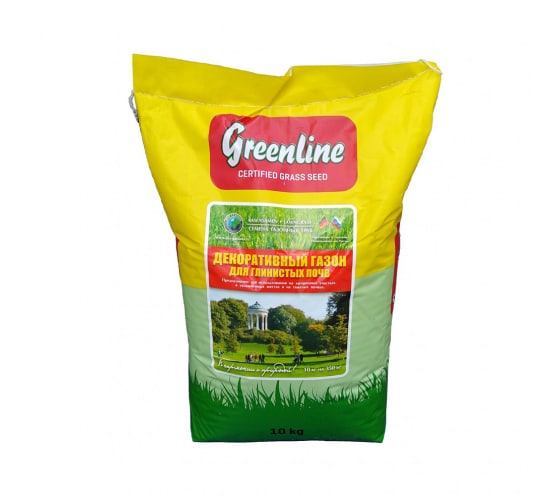 Семена газона Greenline Декоративный газон для глинистых почв 10 кг 4011239045607 1