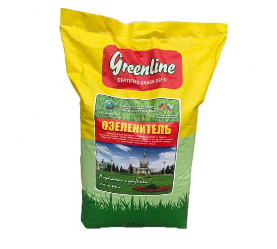 Семена газона Greenline Озеленитель - для озеленения больших площадей 10 кг 4011239997302 1