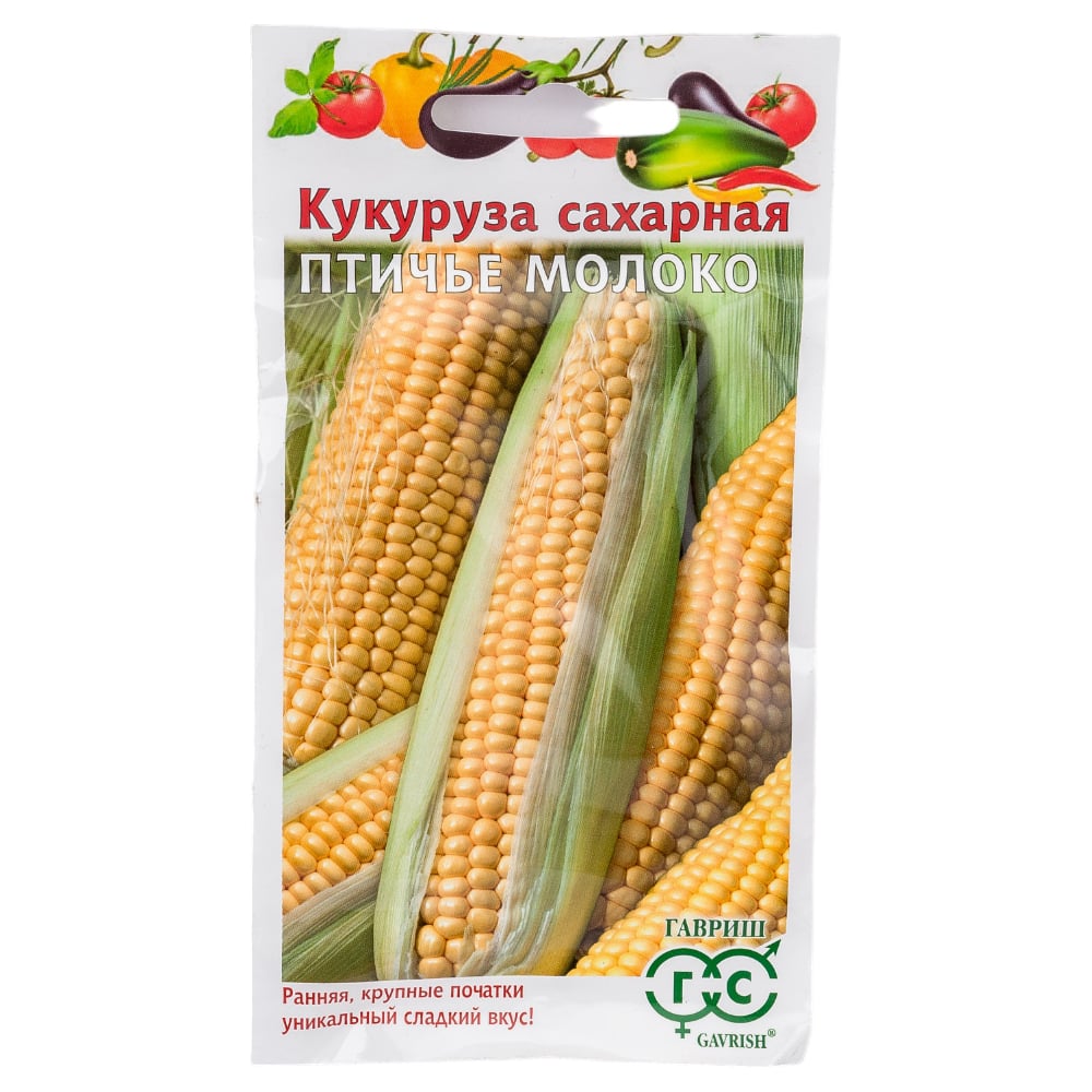 Семена ГАВРИШ Кукуруза сахарная, Птичье Молоко, 10 шт. 1071854555