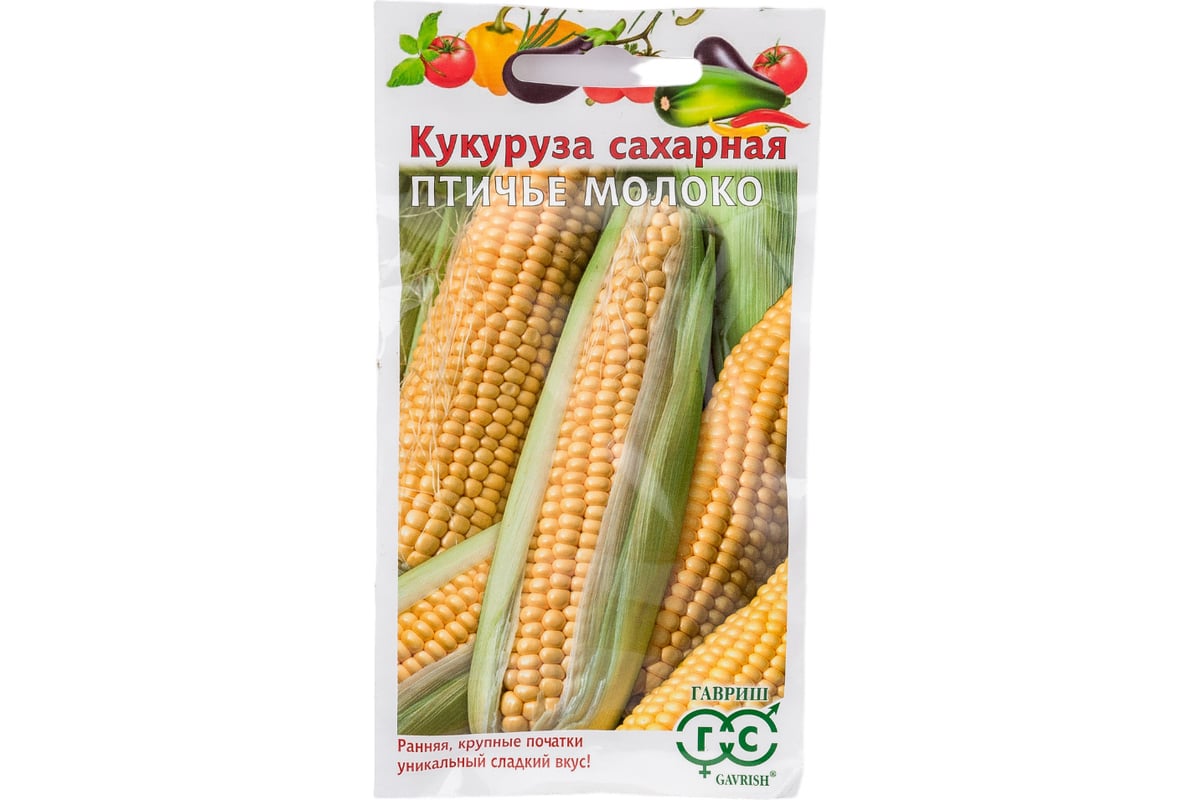 Семена ГАВРИШ Кукуруза сахарная, Птичье Молоко, 10 шт. 1071854555