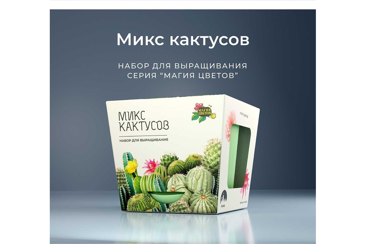 Набор для выращивания растений Магия цветов Микс кактусов mf-003