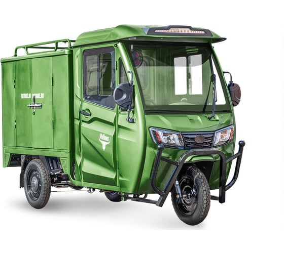 Грузовой электротрицикл Rutrike КАРГО Кабина Дуал зеленый 024460-2755
