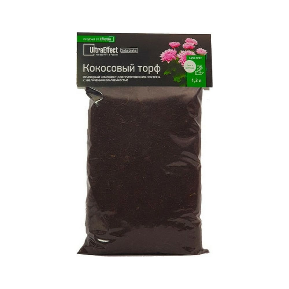 Кокосовый торф EffectBio BioLine 1.2 л 4603735996301 - выгодная цена ...