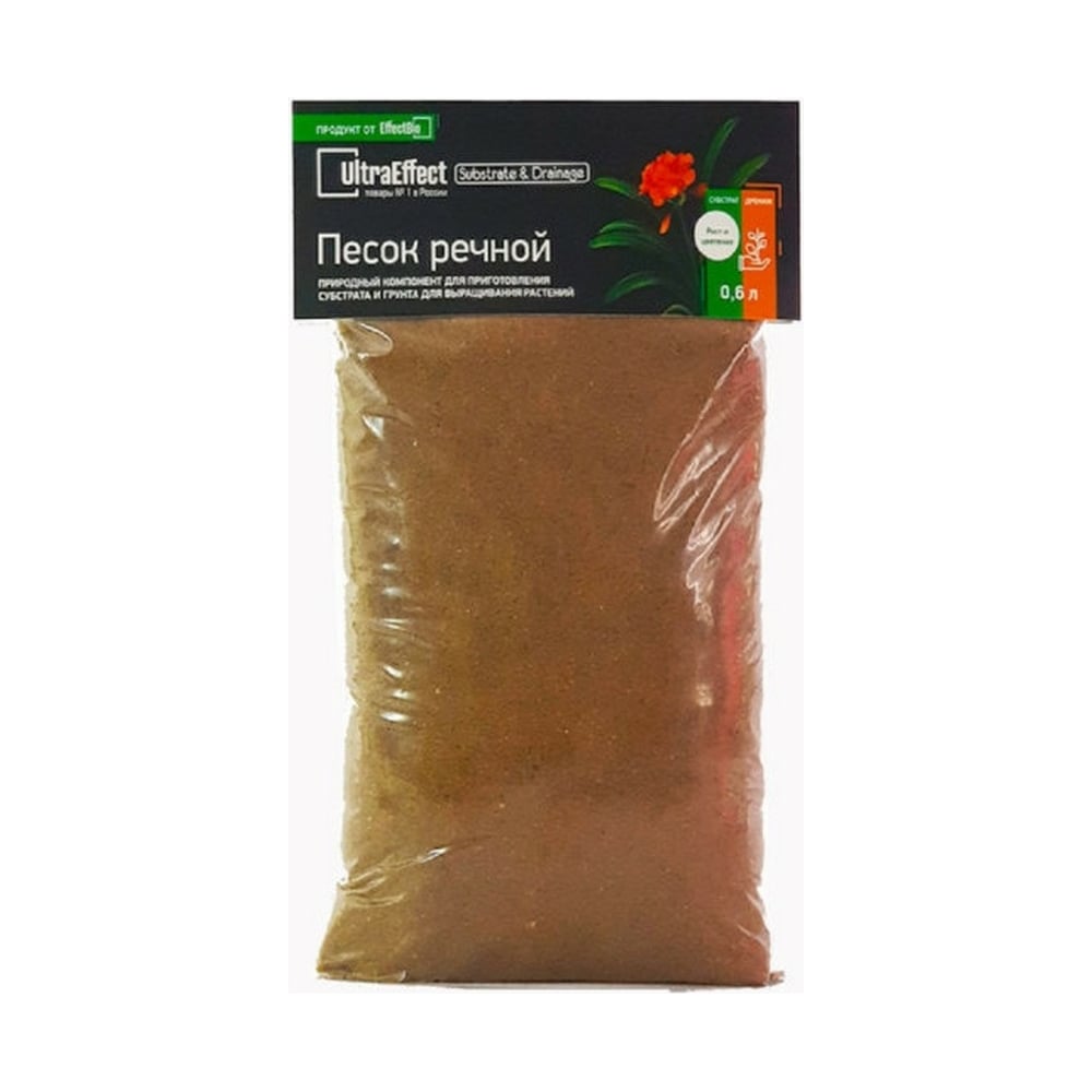 Субстрат & Дренаж EffectBio Ultra Effect EcoLine Песок речной 0.6 л ...