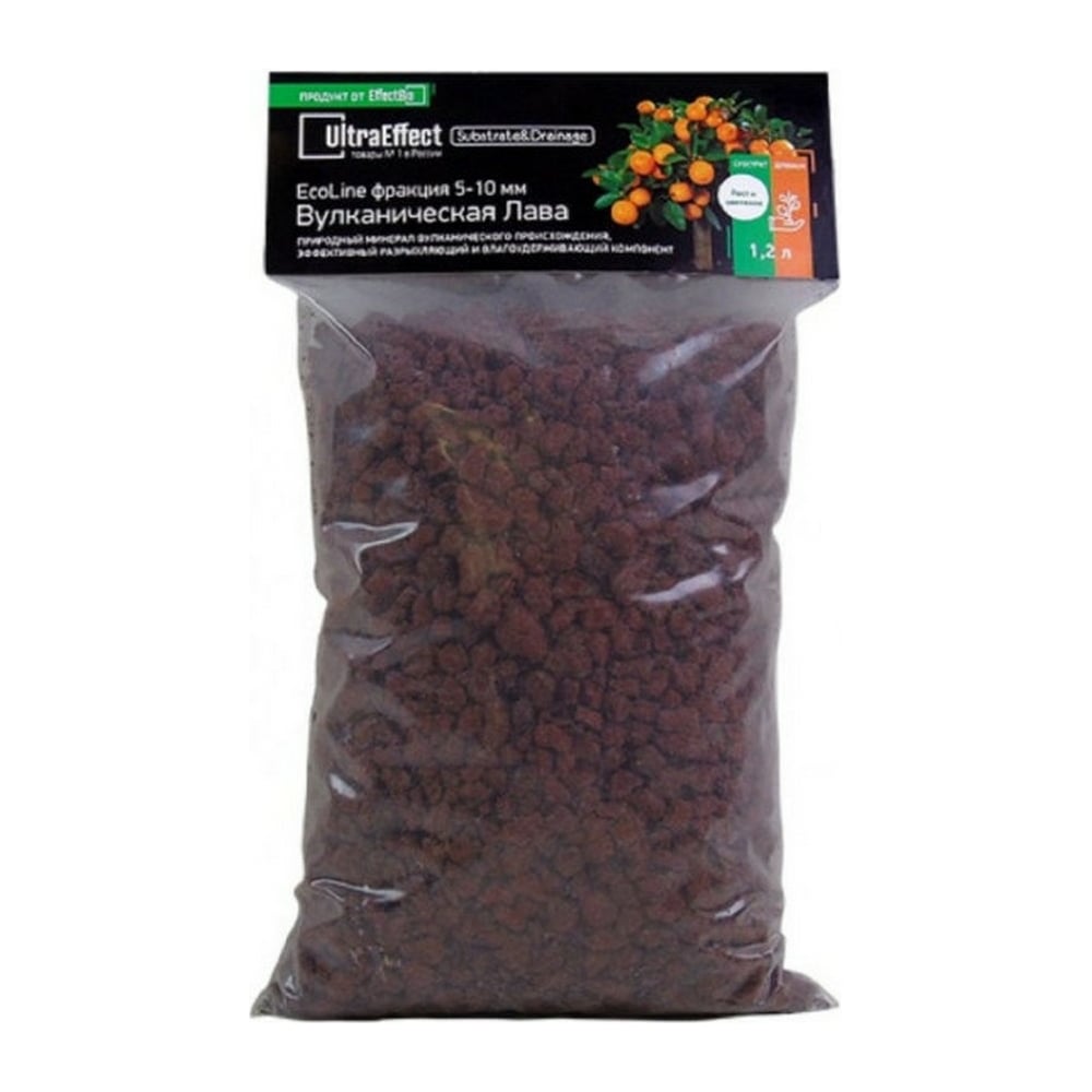 Субстрат & Дренаж EffectBio Ultra Effect EcoLine Вулканическая лава 5 ...