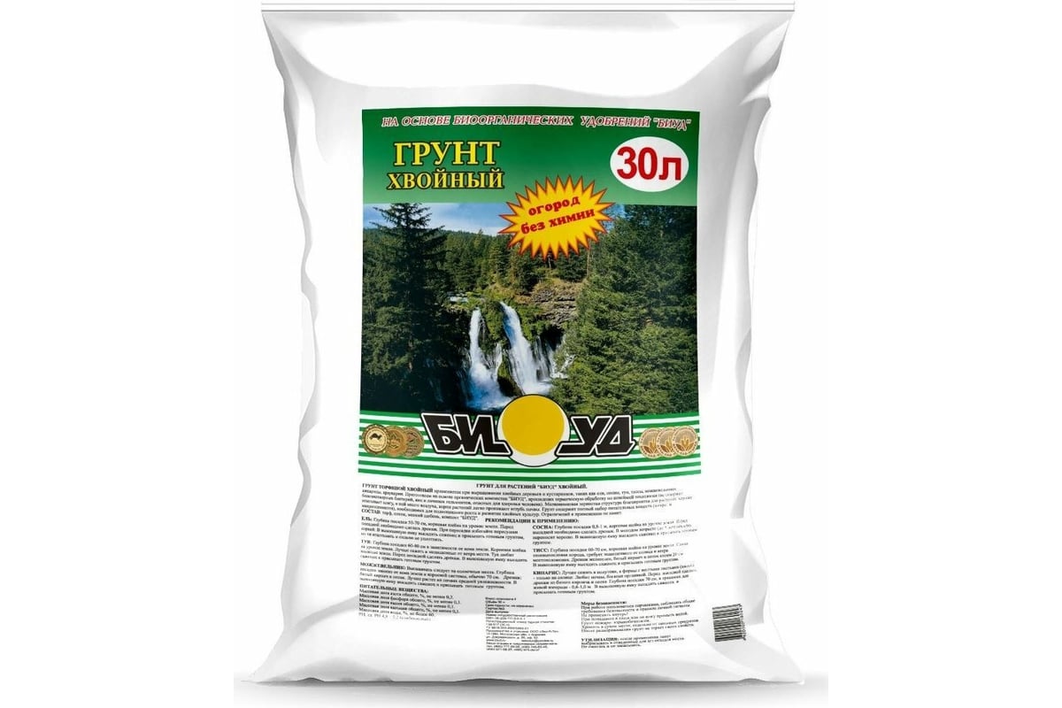 Грунт БИУД Для хвойных 30 л 01-000013 - выгодная цена, отзывы ...