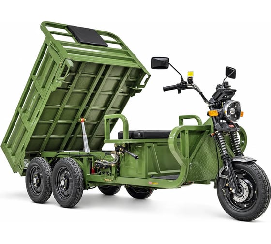 Грузовой электротрицикл Rutrike Каскад гидравлика 1600 60V1500*2W Зеленый-3297 026656-3297
