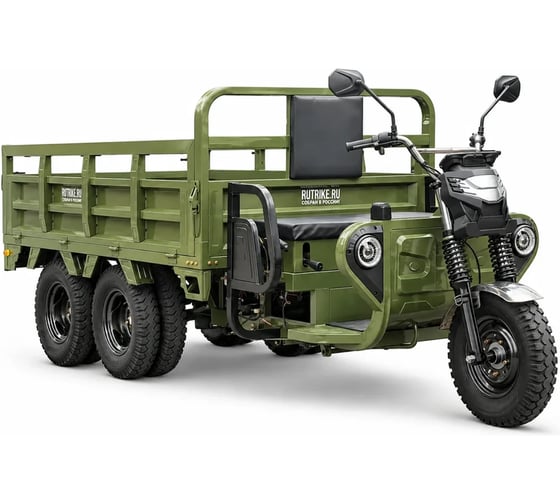 Грузовой электротрицикл Rutrike Профи 2200 60V1800*2W Зеленый-3298 026657-3298