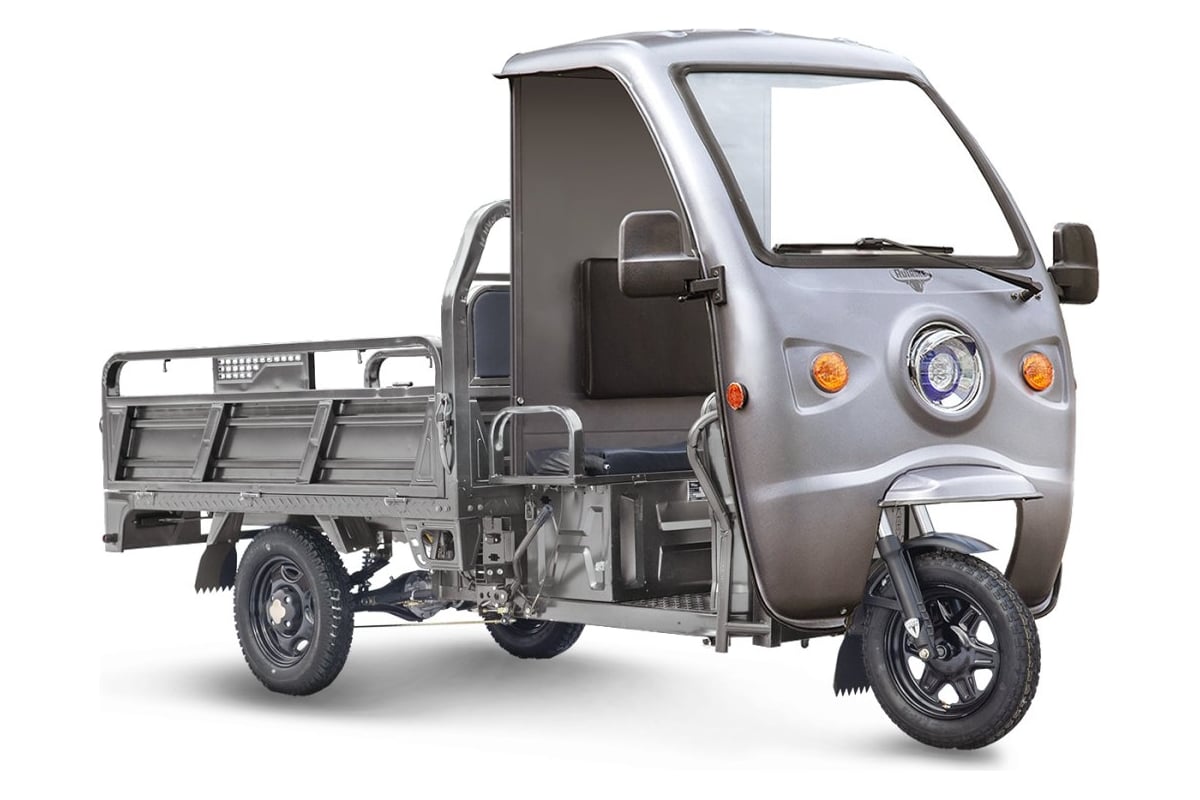 Грузовой электротрицикл Rutrike D4 КАБИНА 1800 60V1500W темно-серый  023400-2582 - выгодная цена, отзывы, характеристики, фото - купить в Москве  и РФ