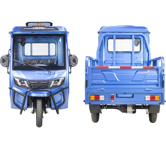 Грузовой электротрицикл Rutrike КАРГО Кабина 1500 60V1000W темно-синий-2652 022468-2652
