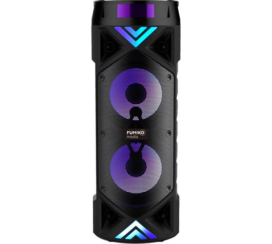 Портативная колонка FUMIKO TOWER подсветка микрофон черная FBS01-01
