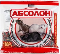 Приманка ЛЕТО абсолон против крыс и мышей, парафиновый брикет 100 г 25426