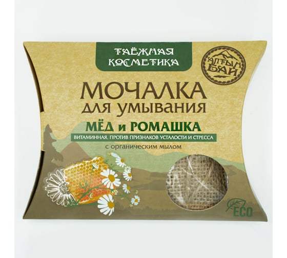 Мочалка Алтын Бай для умывания мёд и ромашка, 60г УТ-00011973 1