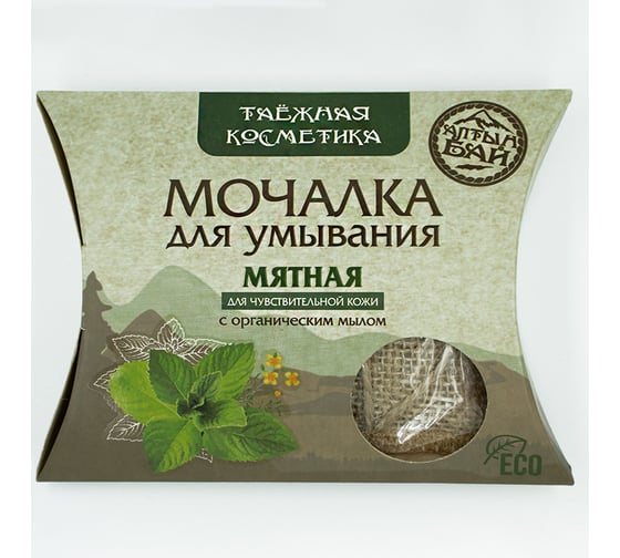 Мочалка Алтын Бай для умывания мятная, 60г УТ-00011974 1