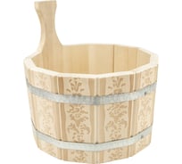 Ушат Банная линия 4,5 л, тиснение arto 12-704