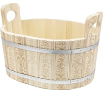 Ушат Банная линия 20 л овал, тиснение arto 12-708