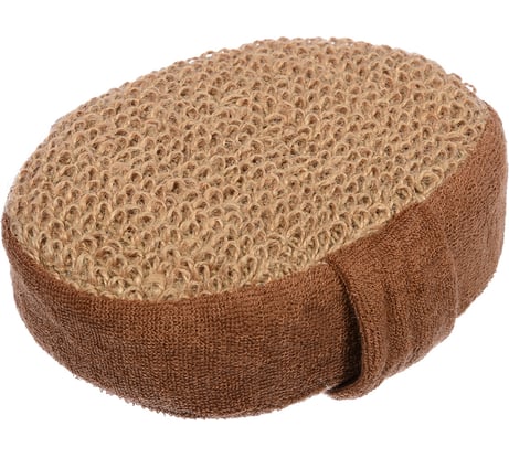 Объемная овальная мочалка из рами Банные Штучки с хлопком, 10х15х5 см 40360