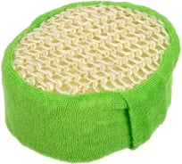 Объемная овальная мочалка из сизаля Банные Штучки с хлопком 10х12х5 см, 4 цвета 40091