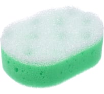 Мочалка из поролона c массажным слоем Банные Штучки 140х95х50 мм, овальная 32604