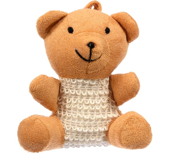 Мочалка из сизаля с хлопком Банные Штучки собачка, мишка, зайка 10х7х14 см 30 40129 1