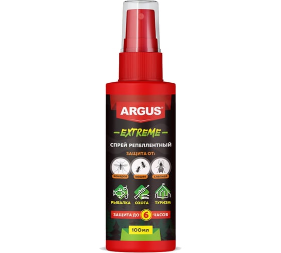 Лосьон-спрей от комаров ARGUS до 4 часов защиты 50 мл А-17