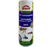 Гранулы от тараканов, муравьев и мух ARGUS в тубе 100 гр AR-6122