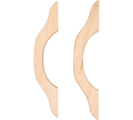 Большая дверная ручка Банные штучки 385х52х6 мм, липа, 2 шт. 03596