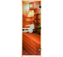 Дверь из стекла с фотопечатью Банные Штучки В бане 32672