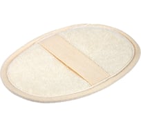 Мочалка из люфы Банные Штучки спонж овальный с хлопком, 11х16 см 40001