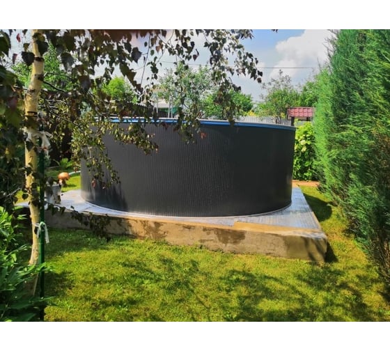 Круглый бассейн Лагуна 457x125см Платина, RAL 7024, 19300л ТМ238/45710