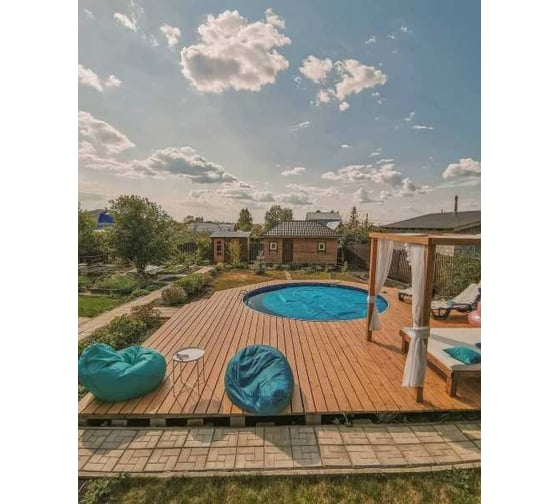 Круглый бассейн Лагуна 457x125см Платина, RAL 7024, 19300л ТМ238/45710