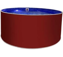 Круглый бассейн Лагуна 2,44x1,25 м, рубиново-красный RAL 3003, ТМ235/24416